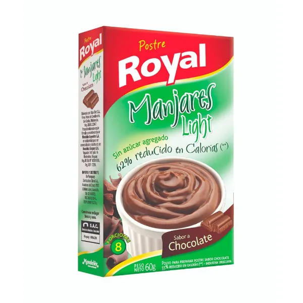 Postre Royal Light Chocolate Doble 60 g