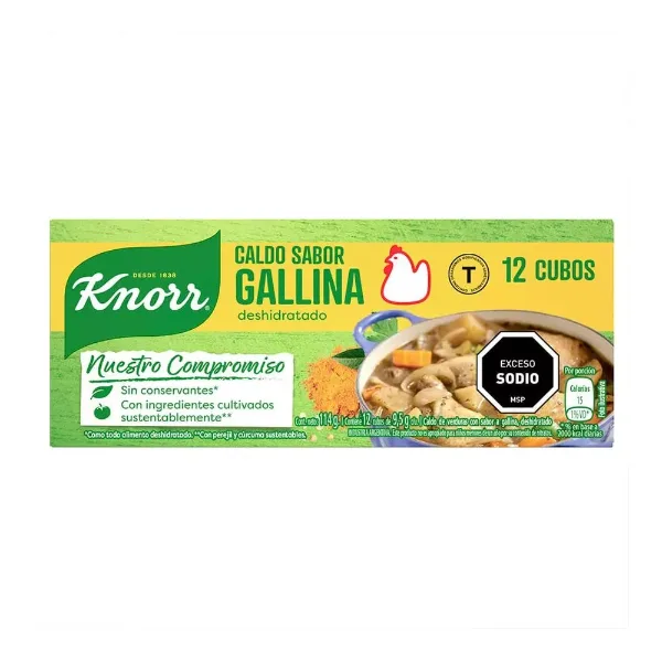 Caldo Knorr Gallina 12 Cubos