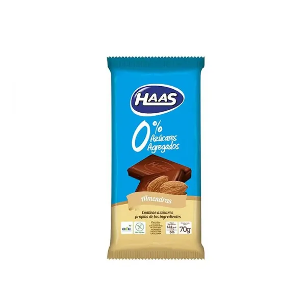 Chocolate Haas 0% Azucar con Almendras 70 g
