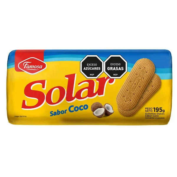 Galletita Solar Famosa Coco 195 g