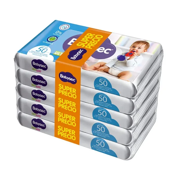 Toallas Humedas Babysec Ultra Pack 250 un.