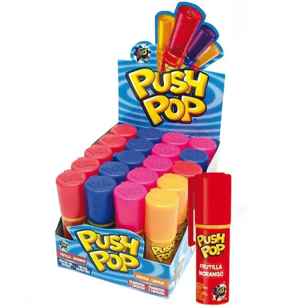 Caramelo Push Pop Strawberry 12,3 g