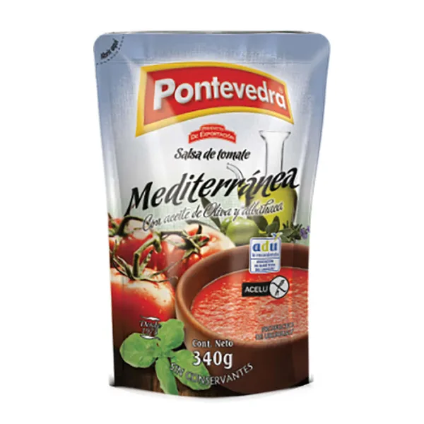 Salsa mediterránea Pontevedra 340 g