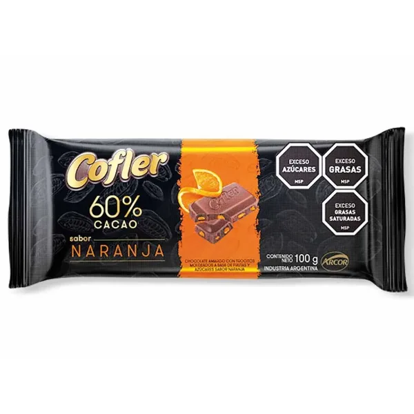 Chocolate Cofler Naranja 60% Cacao 100 g