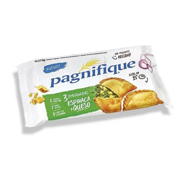Empanadas Pagnifique espinaca y queso 210 g 3 un.