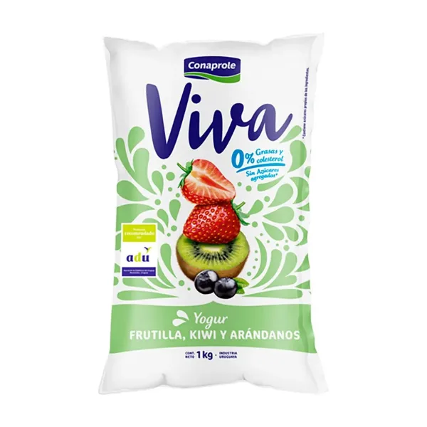 Yogur Conaprole Viva 0% Arandano/Kiwi/Frutilla 1 l