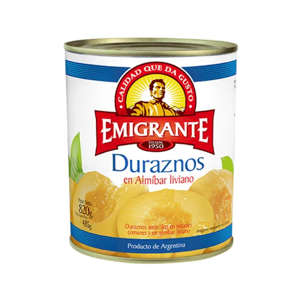 Duraznos en Almibar Emigrante 820 g