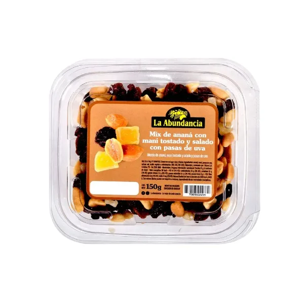 Frutos Secos La Abundancia Mix con Anana y Pasas Sachet 150 g
