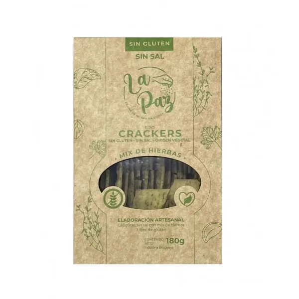Galletas La Paz sin Sal con Hierbas sin Gluten Caja 180 g
