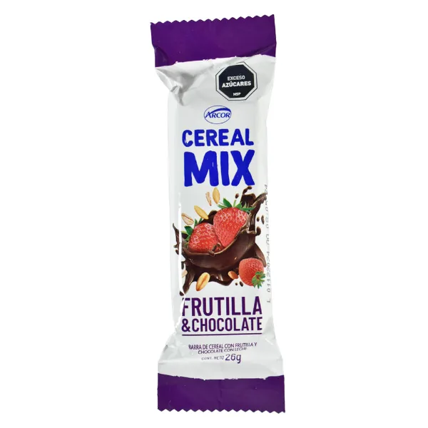 Barra Cereal Mix Arcor Frutilla y Chocolate 26 g