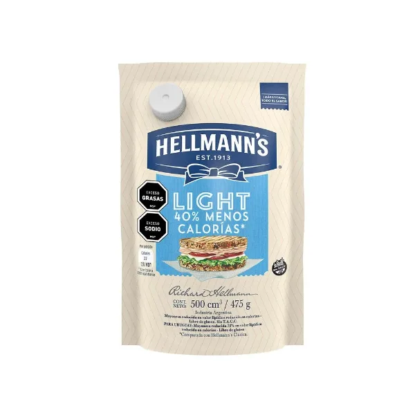 Mayonesa Hellmanns Light Doypack 475 g