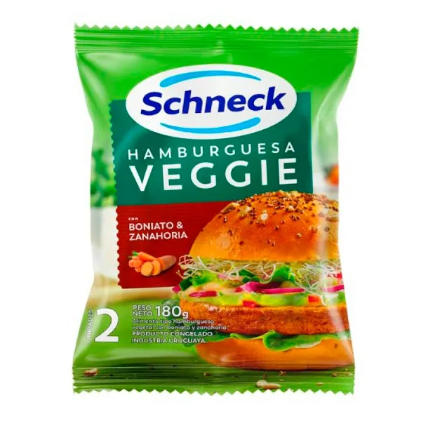 Hamburguesas veggie Schneck boniato y zanahoria 180 g 2 un.