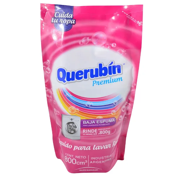 Detergente líquido ropa Querubín doy pack 800 cc
