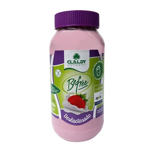Yogur Claldy Befree Deslactosado Frutilla Frasco 780 ml