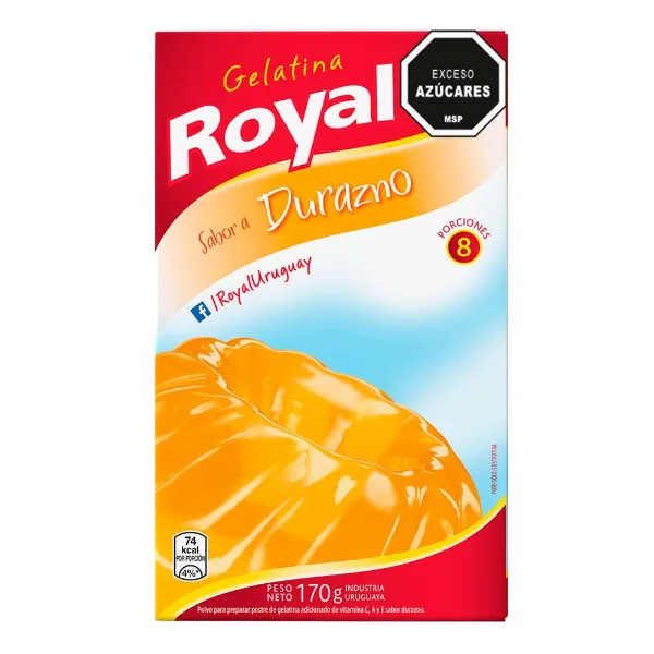 Gelatina Durazno Royal 8 porciones 170 g