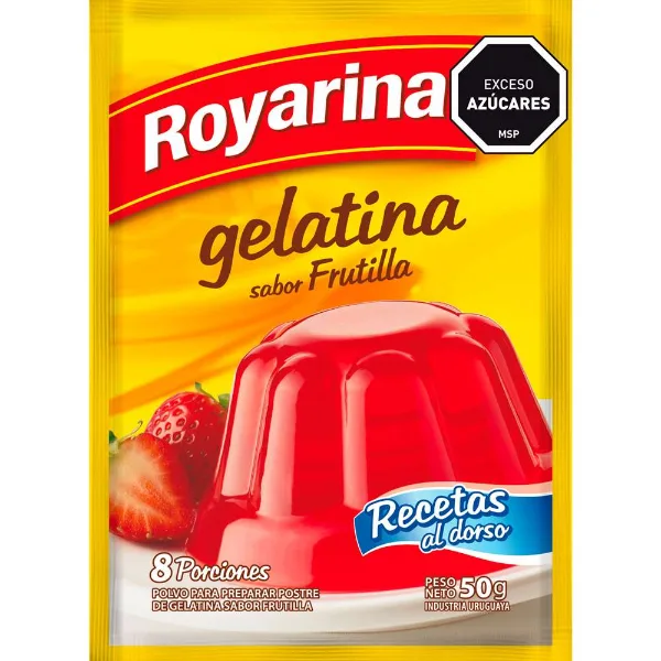 Gelatina Royarina Frutilla 8 Porciones 50 g
