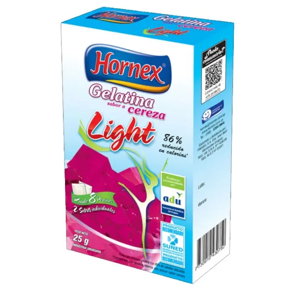 Gelatina Hornex Light Cereza 25 g