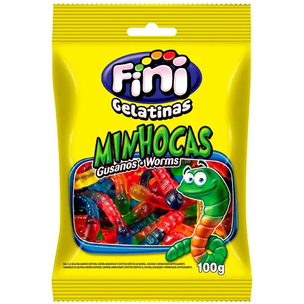 Gomitas Fini minhocas worms 100 g