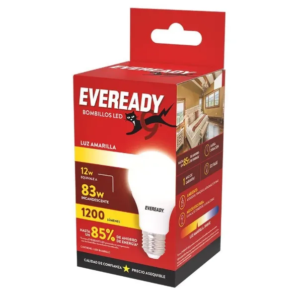 Lampara Eveready e303958800 LED 12w Calida