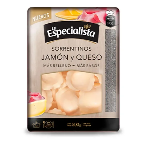 Sorrentinos La Especialista Relleno Jamon y Queso Doy Pack 5