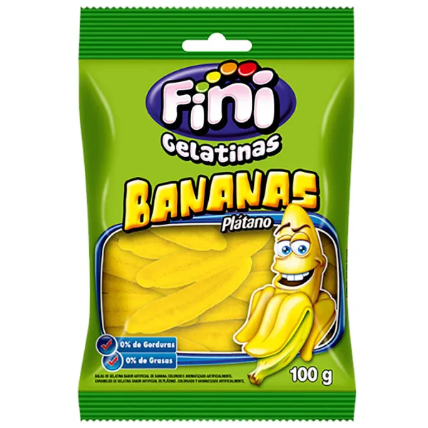 Caramelos de gelatina Fini platanos 100 g