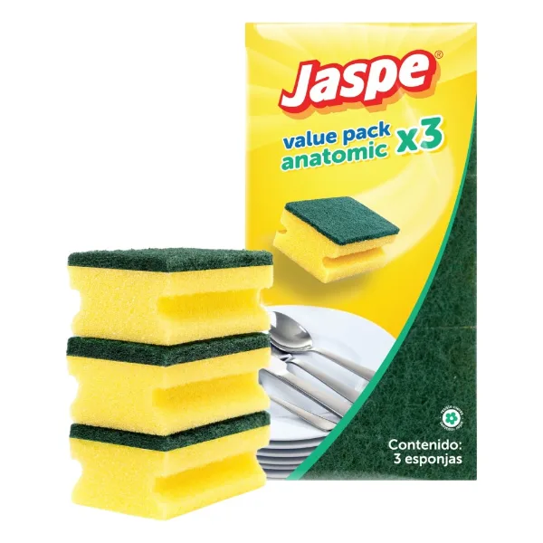 Fibra Esponja Jaspe Anatomic Value Pack 3x2