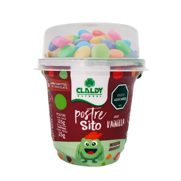 Postre Claldy Vainilla con Topping Rocklets 115 g