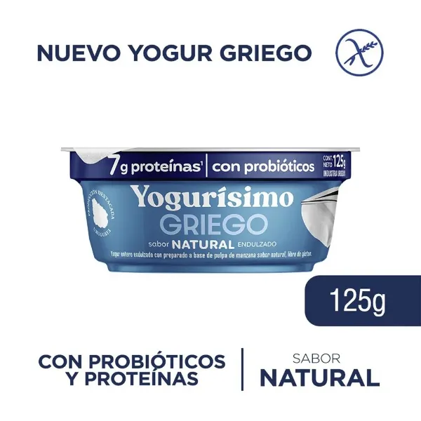 Yogur Griego Yogurisimo Natural 125 g