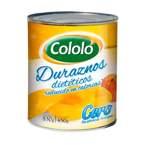 Duraznos en Almibar Cololo Dietetico 830 g