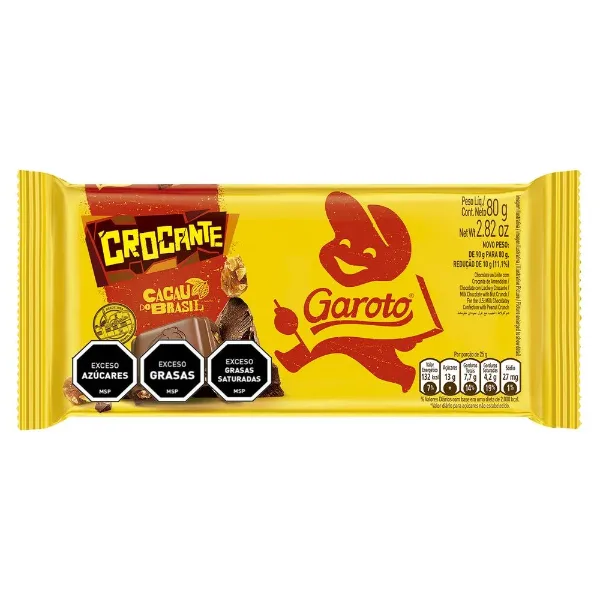 Chocolate Garoto Tableta Jumbo Crocante 80 g