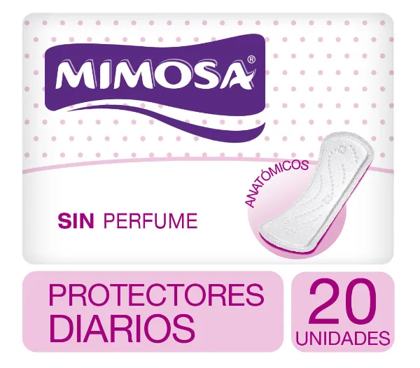 Protector diario Mimosa triplegado 20 un.