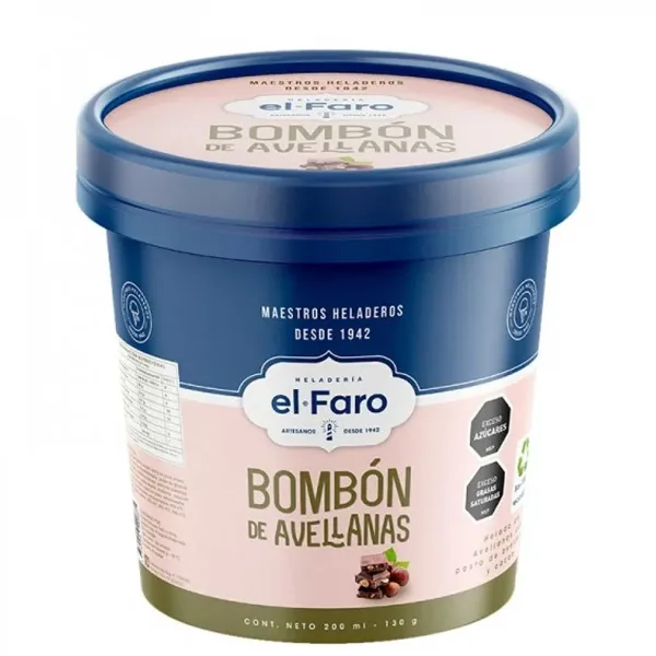 Helado El Faro Bombon Avellanas 500 ml