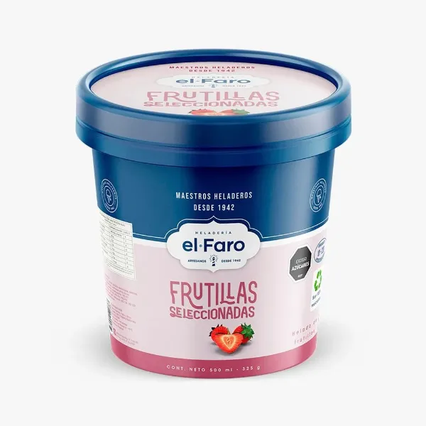 Helado El Faro Frutillas Seleccionadas 500 ml