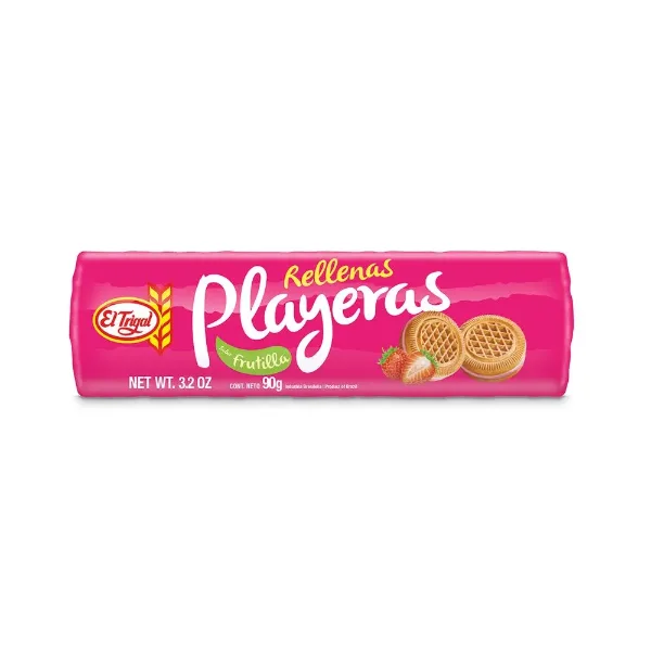 Galleta El Trigal Playeras Rellenas Frutilla 74 g