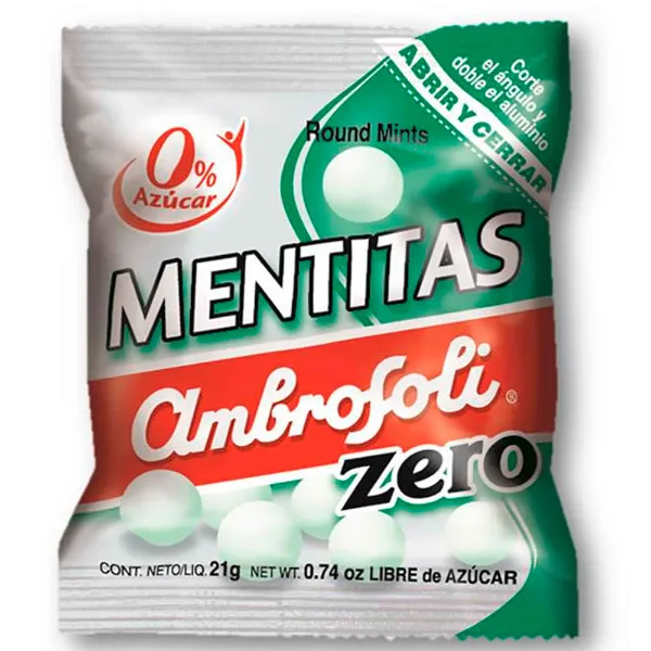 Mentitas Ambrosoli Zero Azúcar 21 g