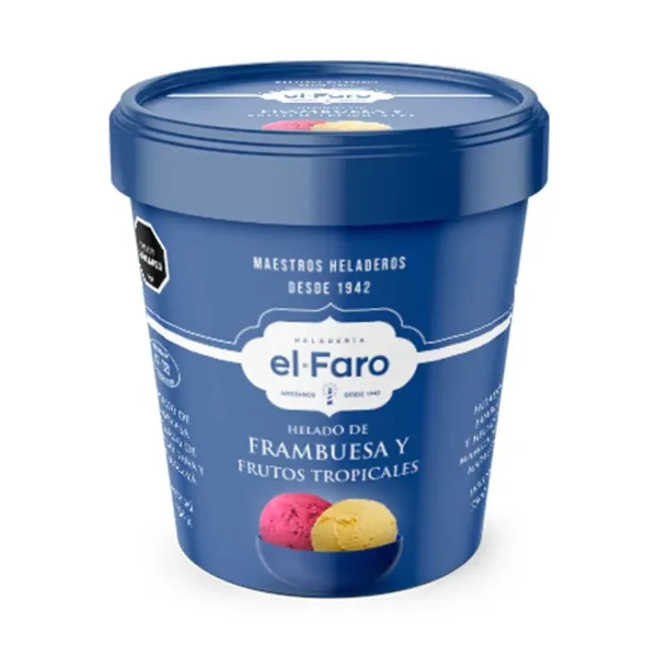 Helado El Faro Frambuesa y Frutos Tropicales 1,1 l