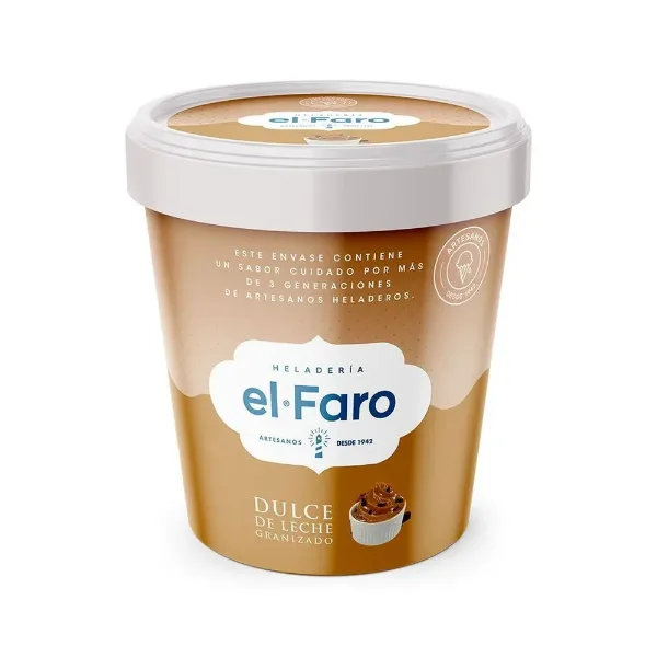 Helado El Faro Dulce de Leche Granizado 1100 cc