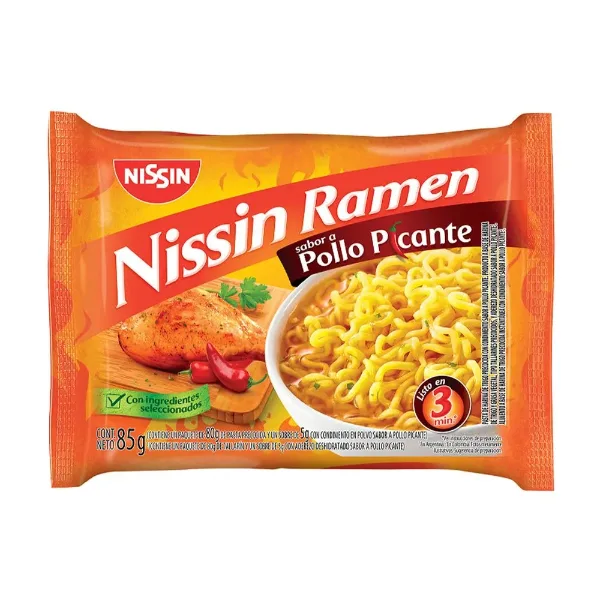 Pasta Nissin Instantanea Ramen Pollo Picante 85 g