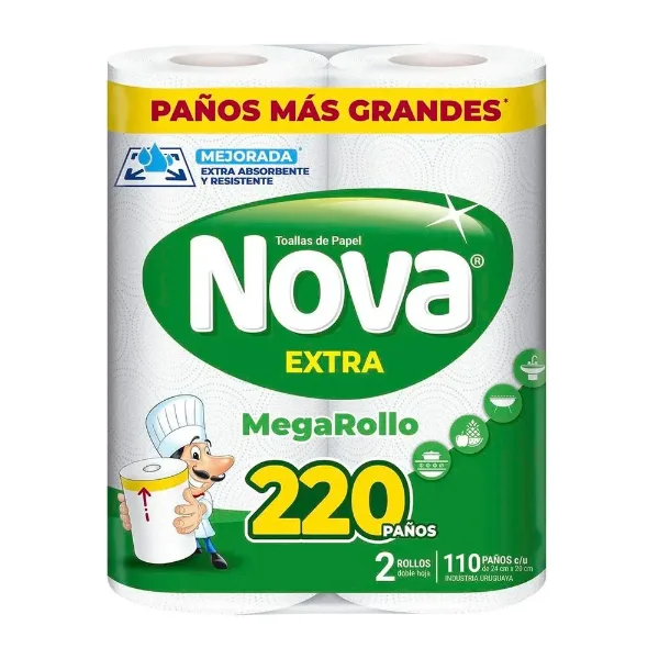 Toalla de Papel Nova Extra Maxirollo x2 220 Paños