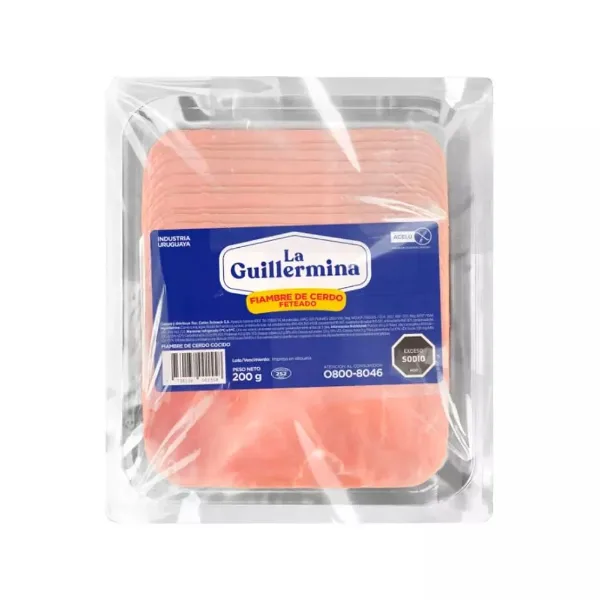 Fiambre de Cerdo La Guillermina Cocido Feteado 200 g