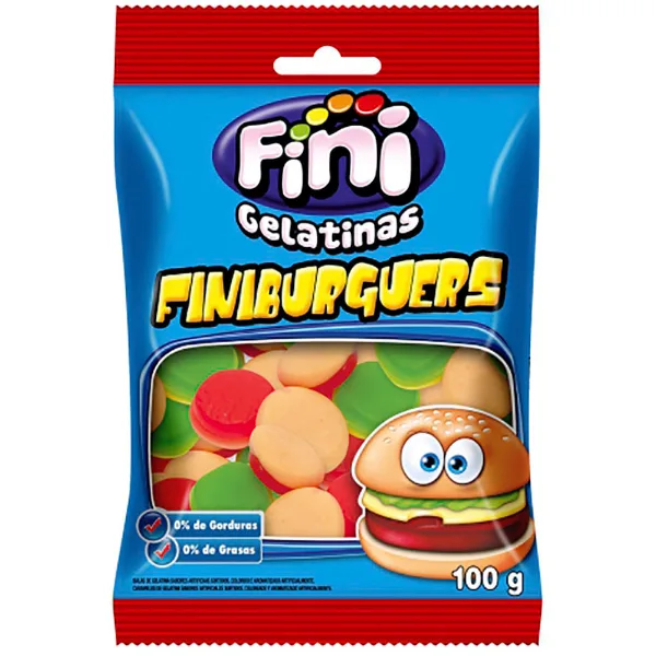 Caramelos de gelatina Fini hamburguesas 100 g