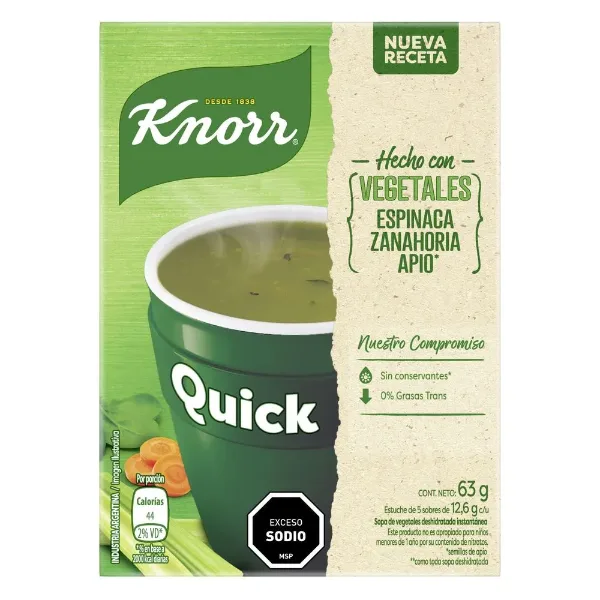 Sopa Knorr Quick Vegetales 5 un.