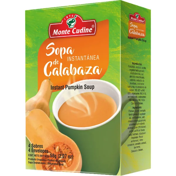 Sopa instantánea calabaza Monte Cudine 4 un.