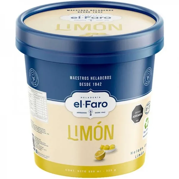 Helado El Faro Limon 500 ml