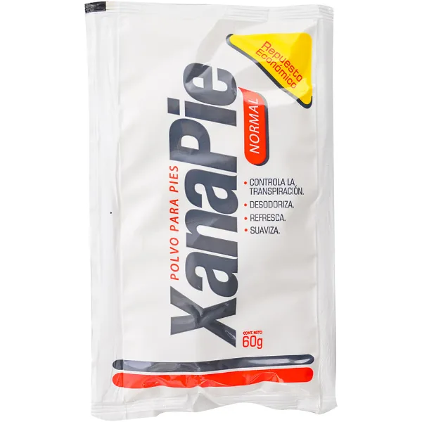 Polvo para pies Xanapie rojo repuesto 63 g