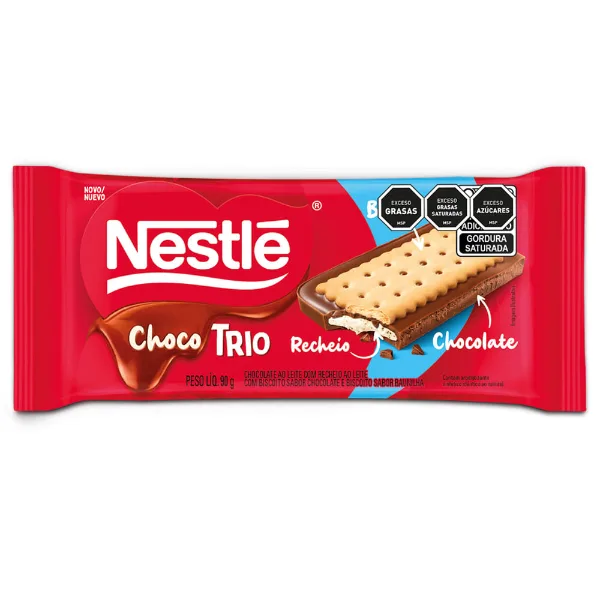 Chocolate Nestlé Choco Trio Leche 90 g