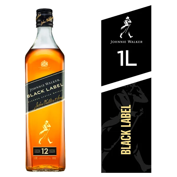 Whisky Escocés Johnnie Walker Black 1 l