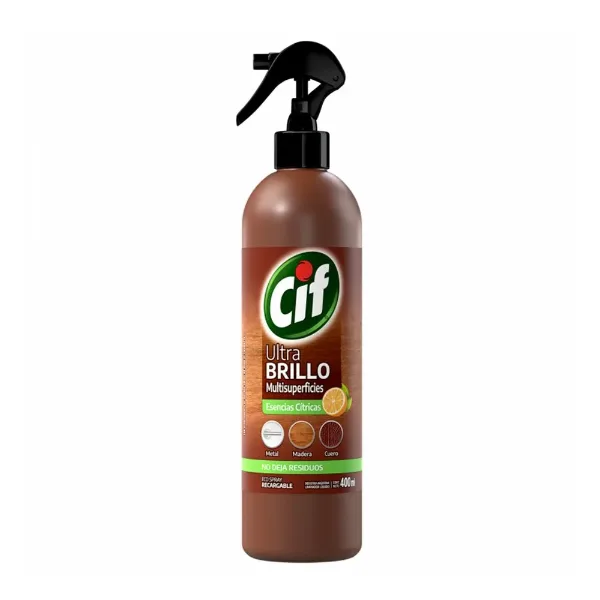 Lustramuebles Cif Brillo Esencias Citricas Gatillo 400 ml