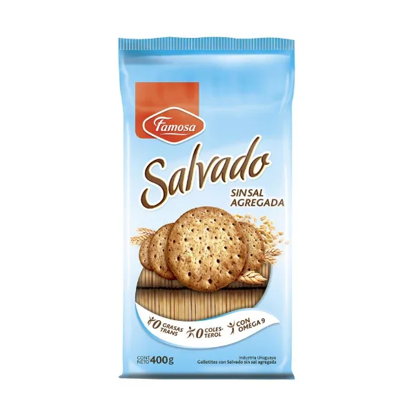 Galletas de Salvado Famosa sin sal 400 g
