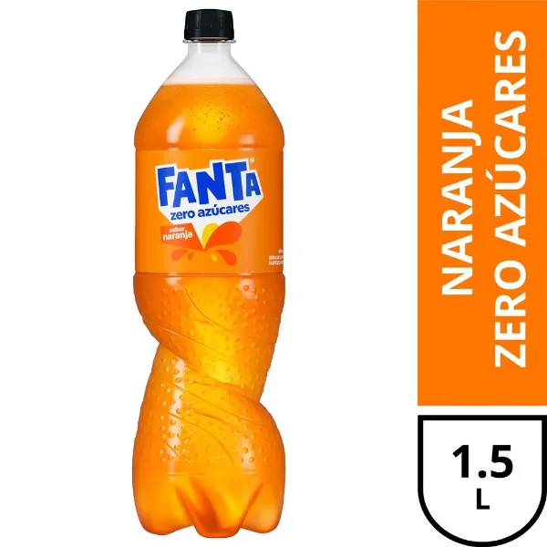 Bebida Fanta Naranja Zero Azucares Zero 1,5 l